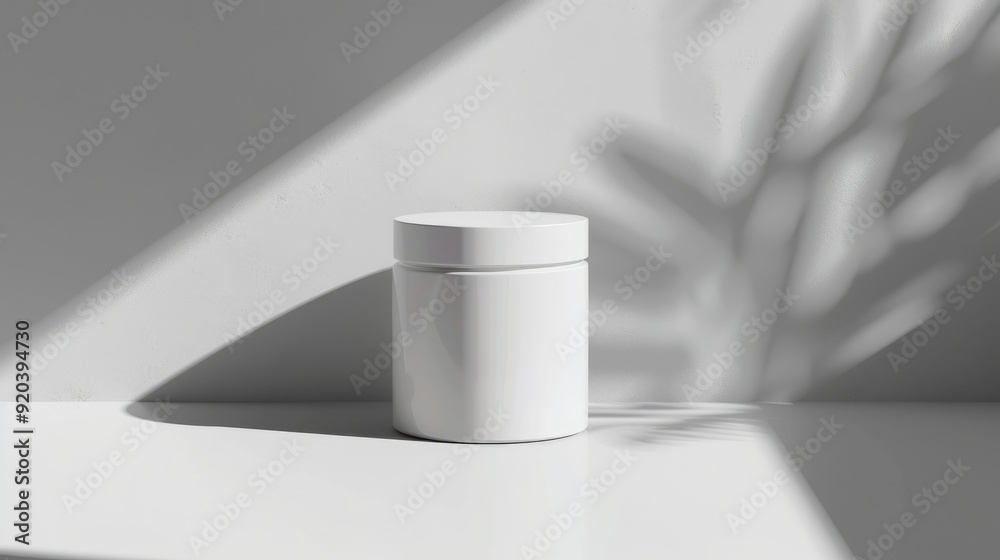 Product presentation with shadows on gray background Product presentation with shadows on gray background