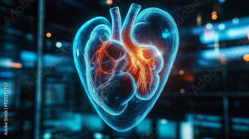 leuchtende Glühlampe in Herzform Herz welches leuchtet Gesundheit Herz-Kreislauf-Probleme Das wichtigste im Leben das Herz Generative AI