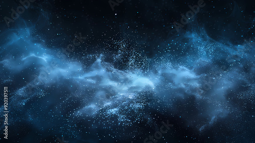 Blue explosion dust background