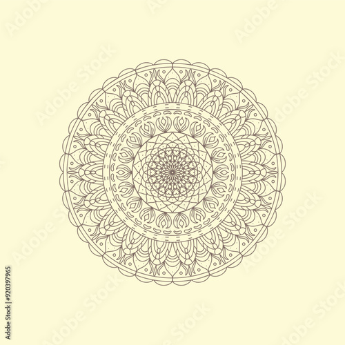 mandala art design for coloring book, beautiful mandala vector design.