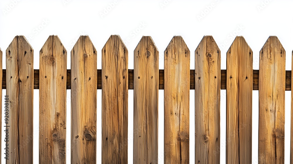 Wooden Fence Isolated on White Background Wooden Fence Isolated on White Background