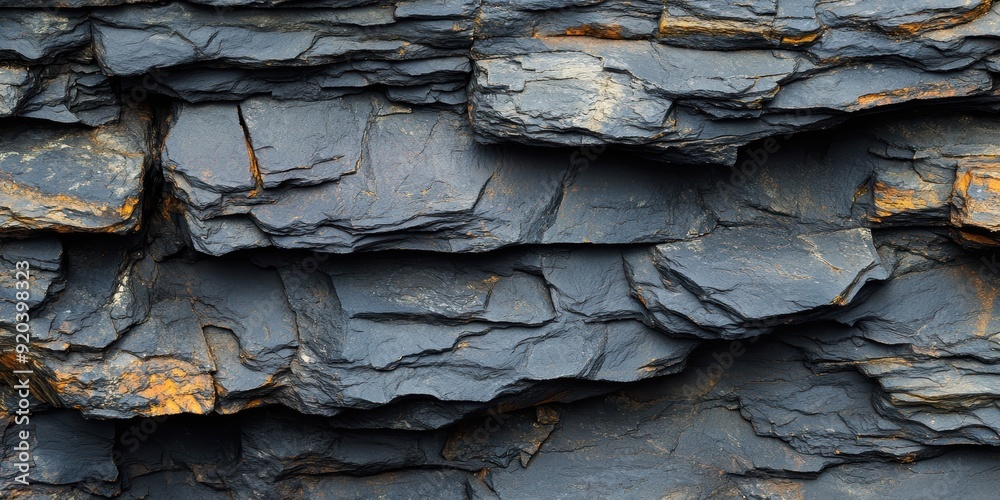 Detailed close-up of layered slate rock showcasing unique textures and colors, ideal for nature and geology themes. Detailed close-up of layered slate rock showcasing unique textures and colors, ideal for nature and geology themes.