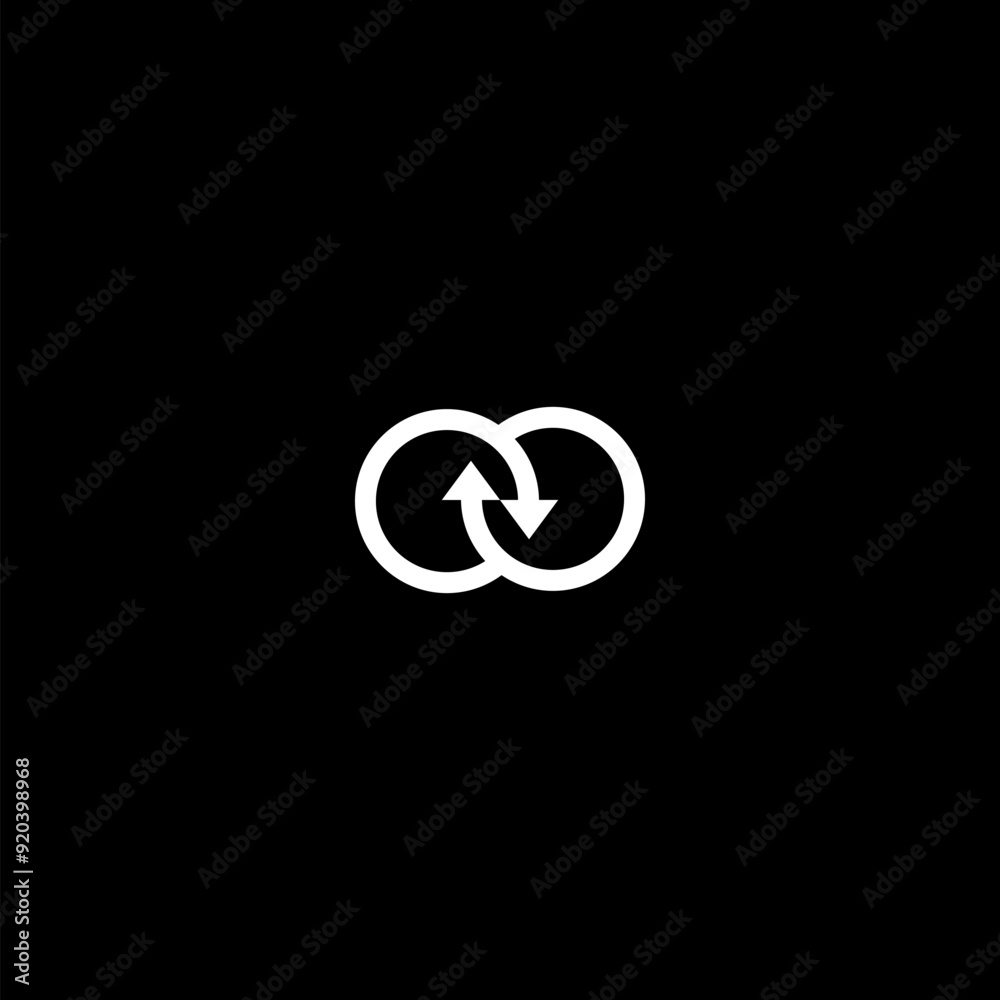 Synergy icon isolated on dark background Synergy icon isolated on dark background