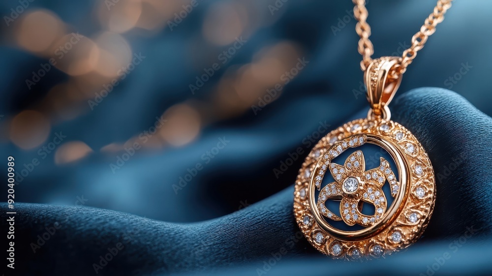 Luxurious jewelry under focused lighting on a dark velvet background, highlighting its details and sparkle. Luxurious jewelry under focused lighting on a dark velvet background, highlighting its details and sparkle.