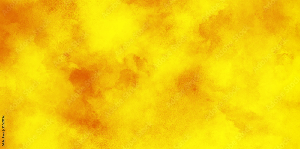 Obraz premium yellow grunge texture background for wallpaper, invitation, cover and design, blur and defocused Yellow paper texture lights background, beautiful yellow watercolor background with grunge. 