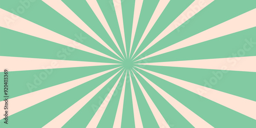 Starburst design. Sunburst texture. Abstract background with line rays. Retro groovy  banner. Isolated Vector illustration.