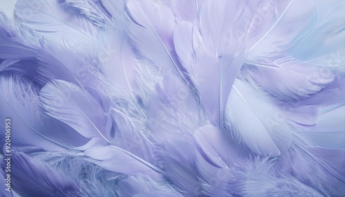 Wallpaper Mural Horizontal background with fluffy pastel feathers of light violet colors. It can be used as a vertical one Torontodigital.ca