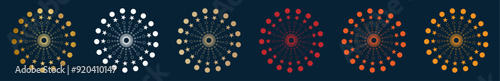golden color and multiple color mandala and trending design