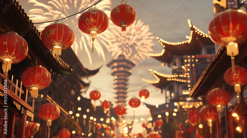 Naklejka premium National Day China