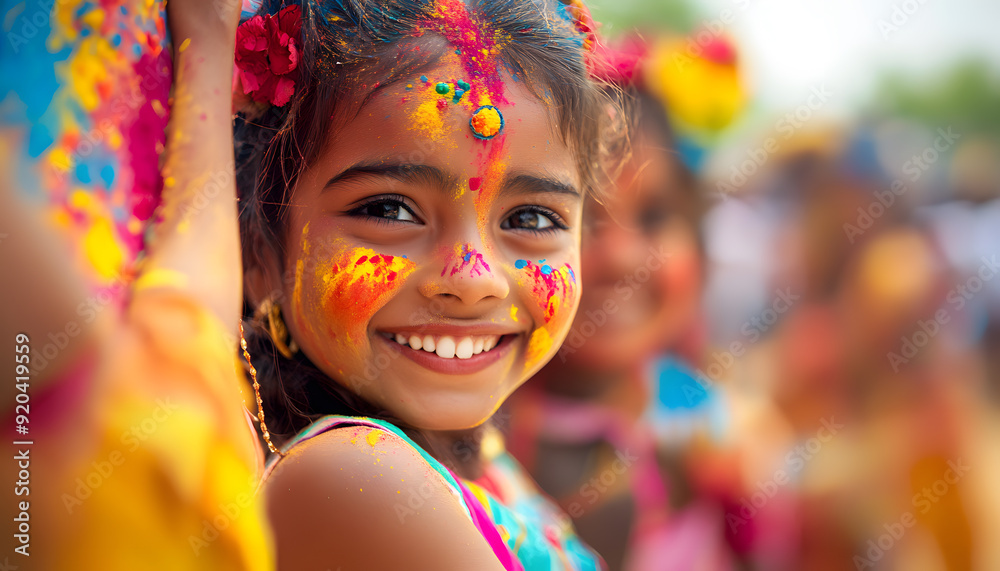 The beauty smiled and felt happy