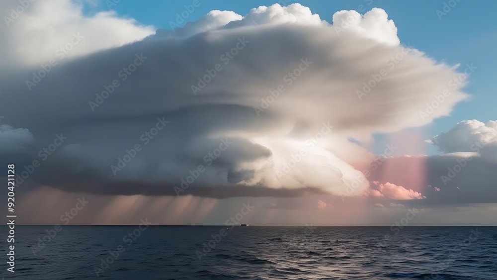 Obraz premium Tranquil Seascape. A Moment of Peaceful Contemplation