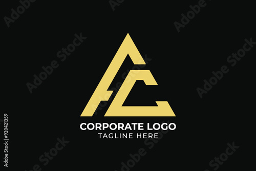 triangle logo design for company, element, and concept, Letter A logo with triangle logo icon design template element