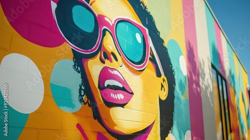 Vibrant street art featurin...