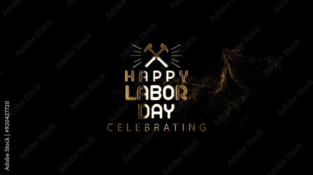 Stylish Happy Labor Day, Happy Labor Day, Happy Labour Day Animation Video, Golden Happy Labor Day Text Animation Effect For Celebrate Stylish Happy Labor Day, Happy Labor Day, Happy Labour Day Animation Video, Golden Happy Labor Day Text Animation Effect For Celebrate