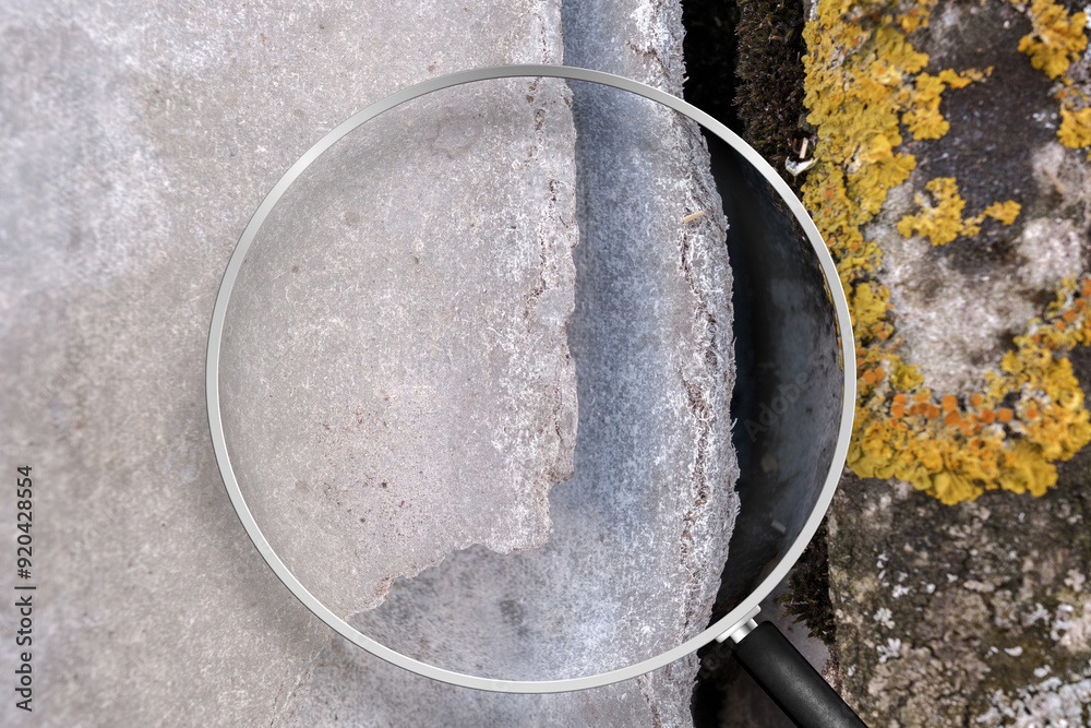 Fototapeta premium Old and very dangerous asbestos roof. Asbestos dust in the envir
