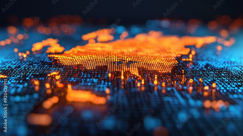 Digital Tourism Economic Models on Futuristic Platforms - High Detail 8K Image with Copy Space