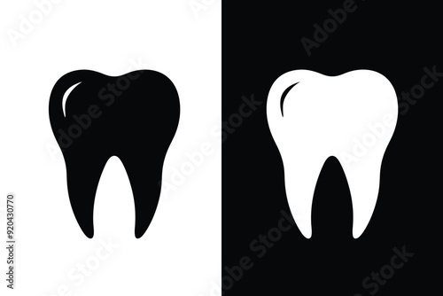 Teeth Silhouette Illustration Icon Abstract Background
