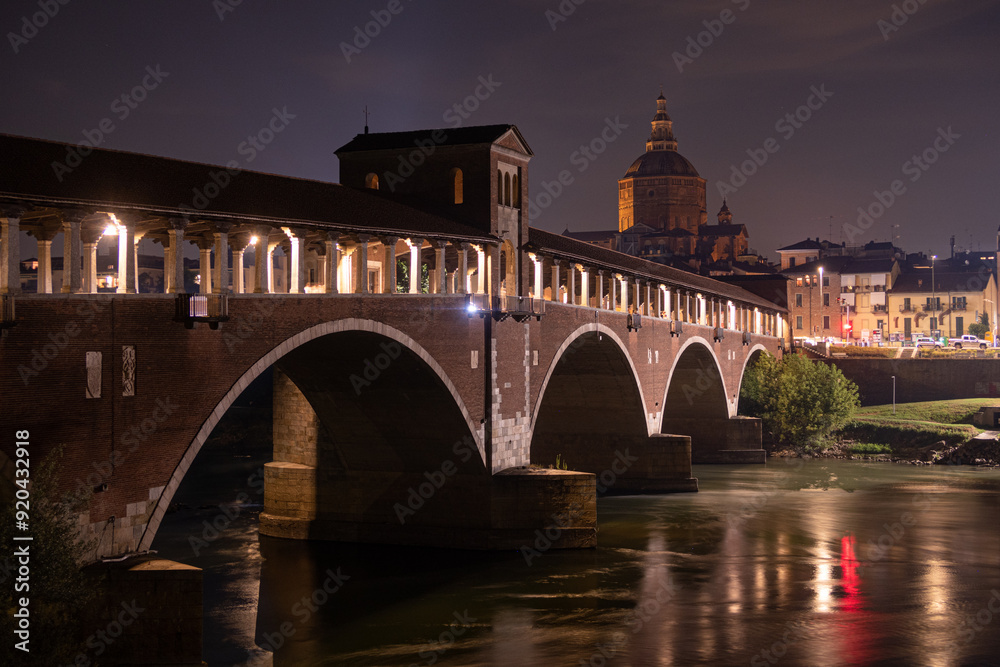 Pavia bridge covered bridge hamlet village country