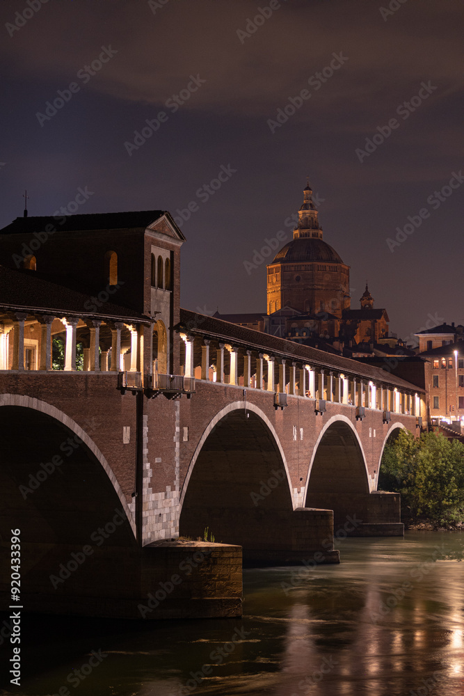 Pavia bridge covered bridge hamlet village country