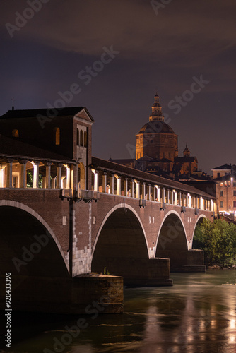 Pavia bridge covered bridge hamlet village country