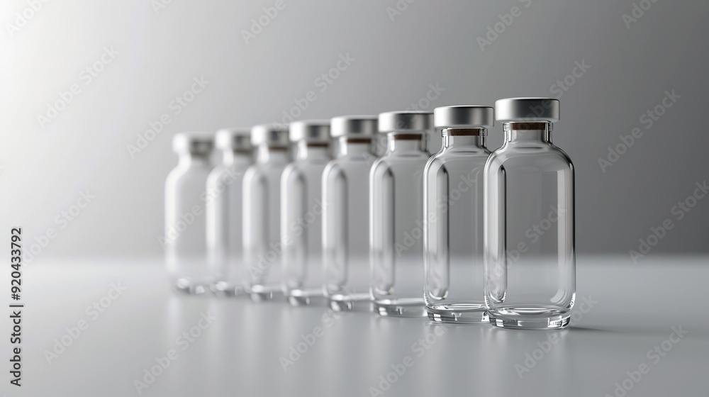 High-quality photo of glass medical vials arranged on a reflective surface, showcasing various shapes and sizes in a professional angle view composition.
High-quality photo of glass medical vials arranged on a reflective surface, showcasing various shapes and sizes in a professional angle view composition.