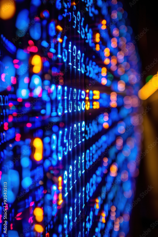 Obraz premium Futuristic Digital Data Flow