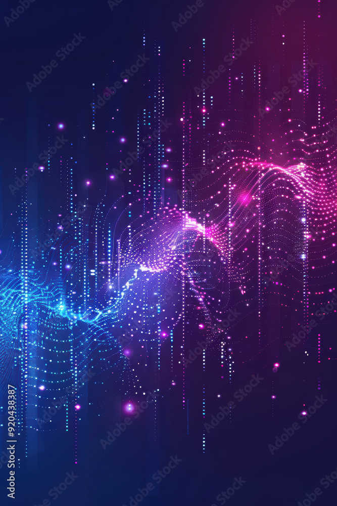 Obraz premium Futuristic Blue and Purple Background Illustration