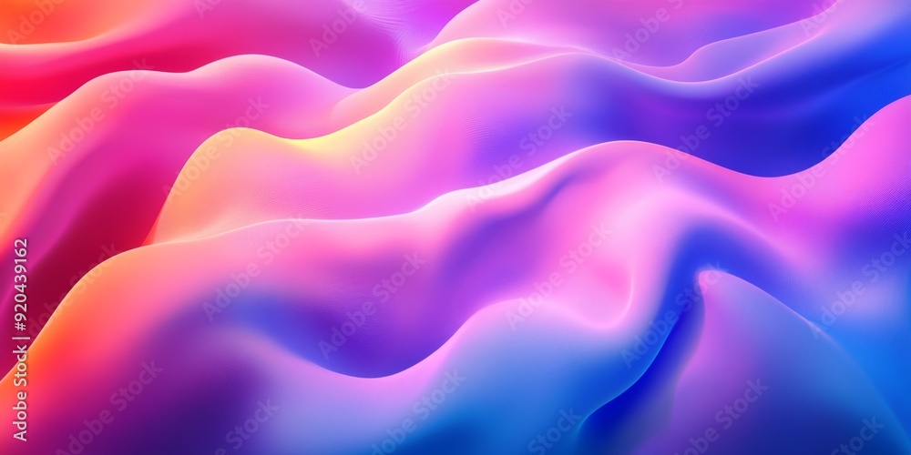 Fototapeta premium Abstract Liquid Forms Holographic 3D Wave Background: A Mesmerizing Abstract Art Canvas for Immersive Experiences.