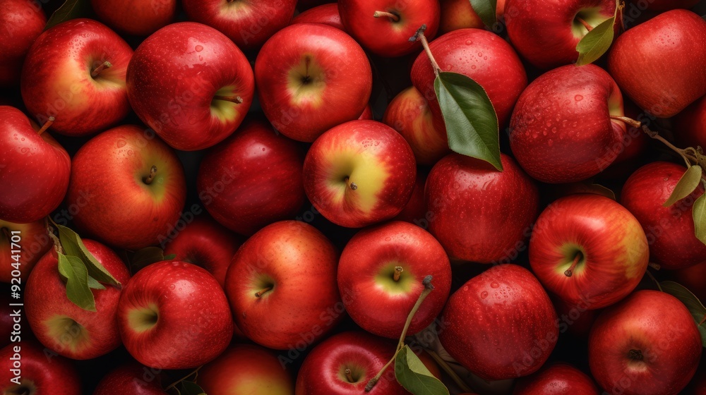 Fresh ripe red apples as background. ai generated art image Fresh ripe red apples as background. ai generated art image