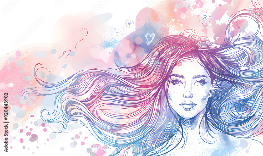 graphic advertising images focusing on beauty and hair graphic advertising images focusing on beauty and hair