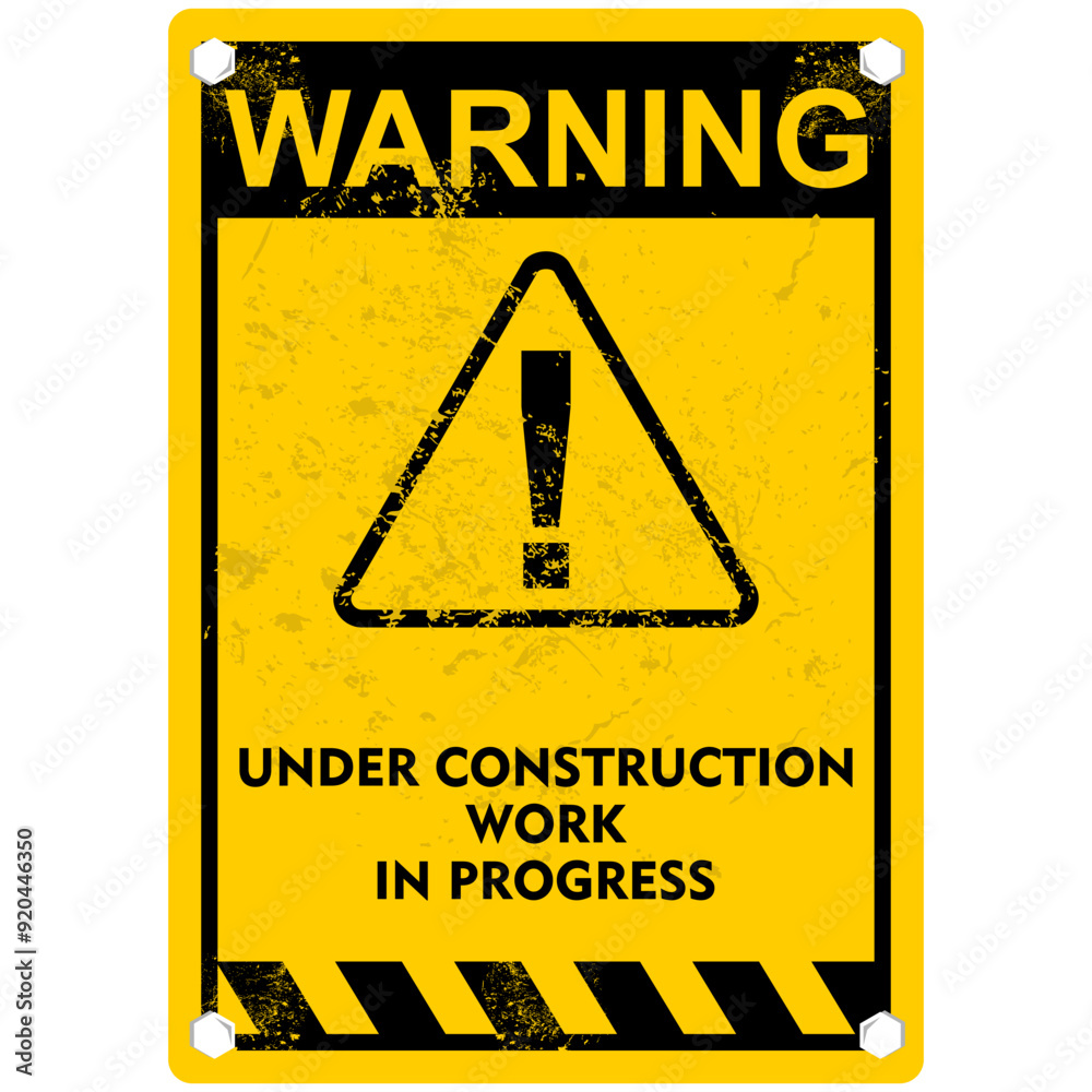 warning, under construction and work in progress, sign vector warning, under construction and work in progress, sign vector