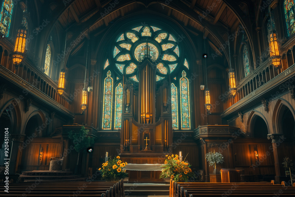 Fototapeta premium Baptist church interior