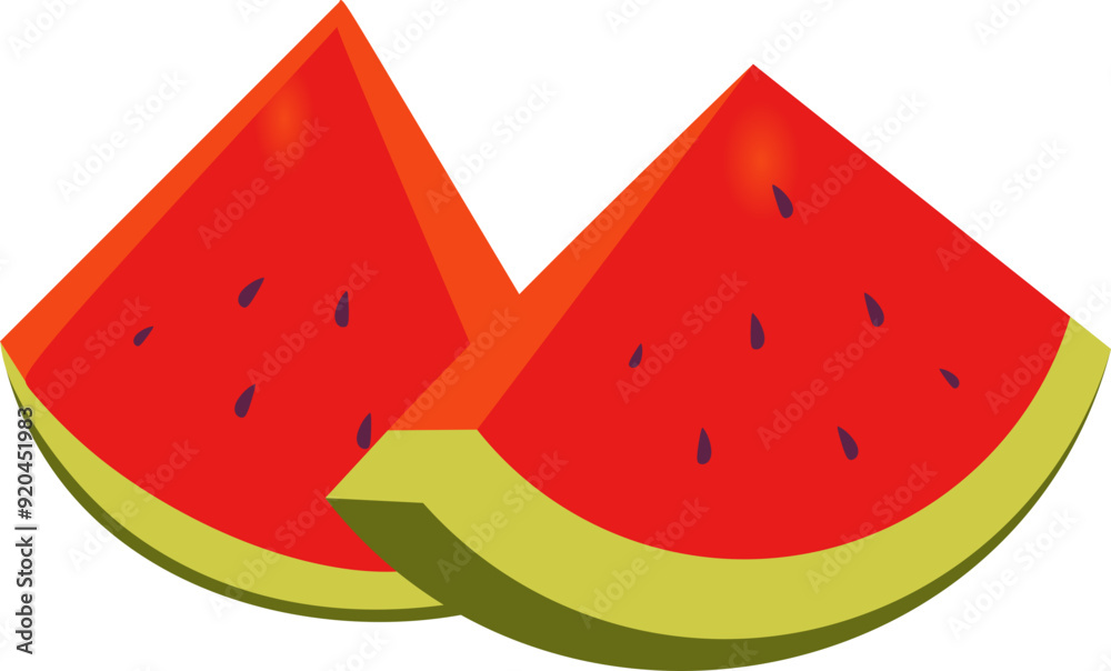 Watermelon Slices Illustration Watermelon Slices Illustration