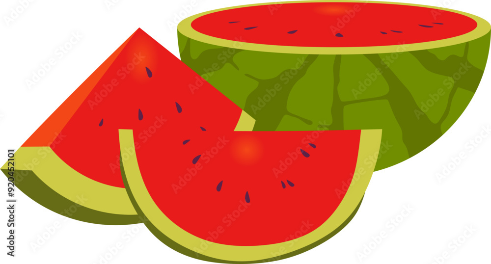 Watermelon Slices Illustration Watermelon Slices Illustration