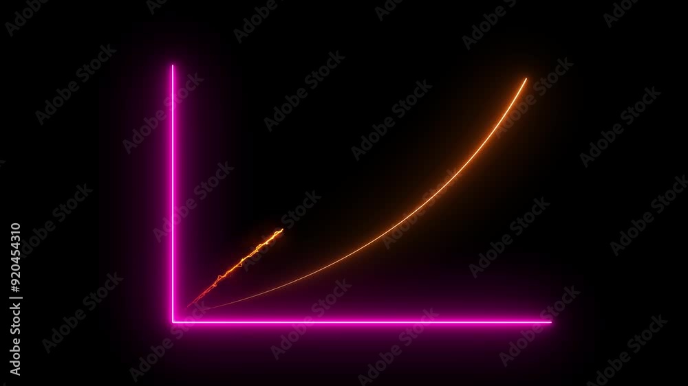 Glowing neon Finance business graph chart. Financial and business concept. Glowing neon Finance business graph chart. Financial and business concept.