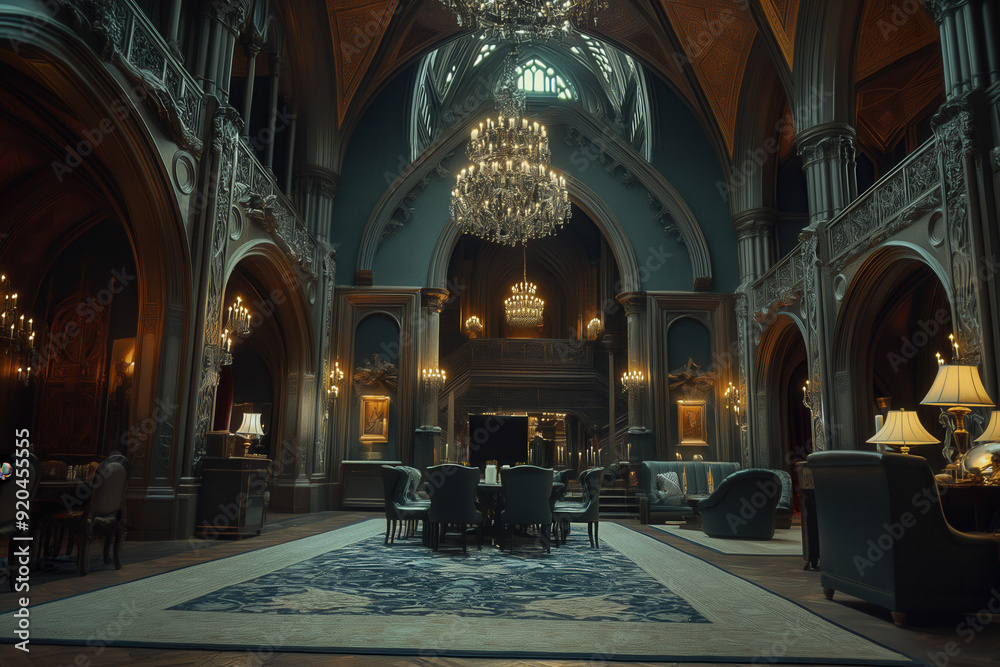 Fototapeta premium Gothic castle interior