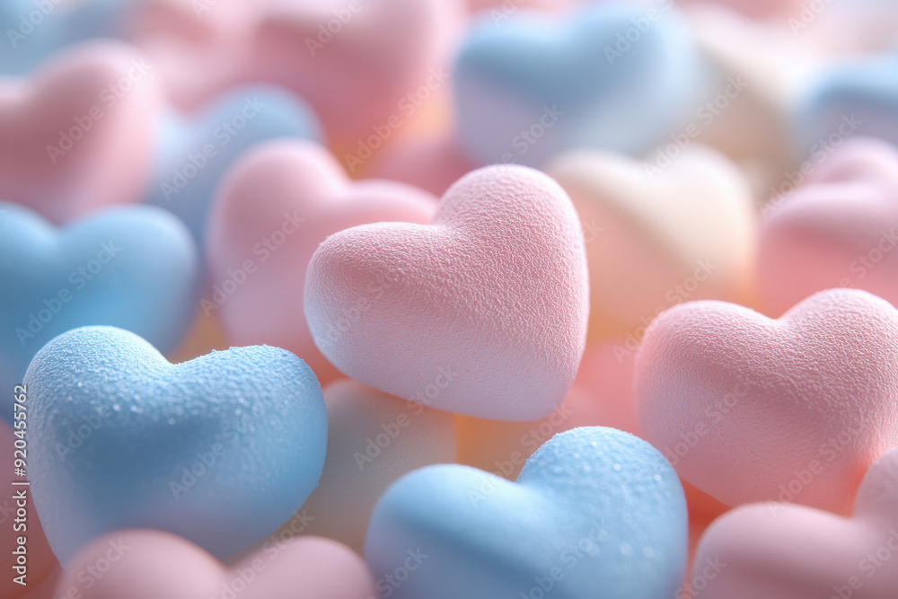 Obraz premium Assorted Pastel Marshmallows Background