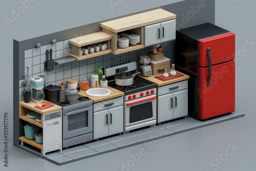 Isometric kitchen