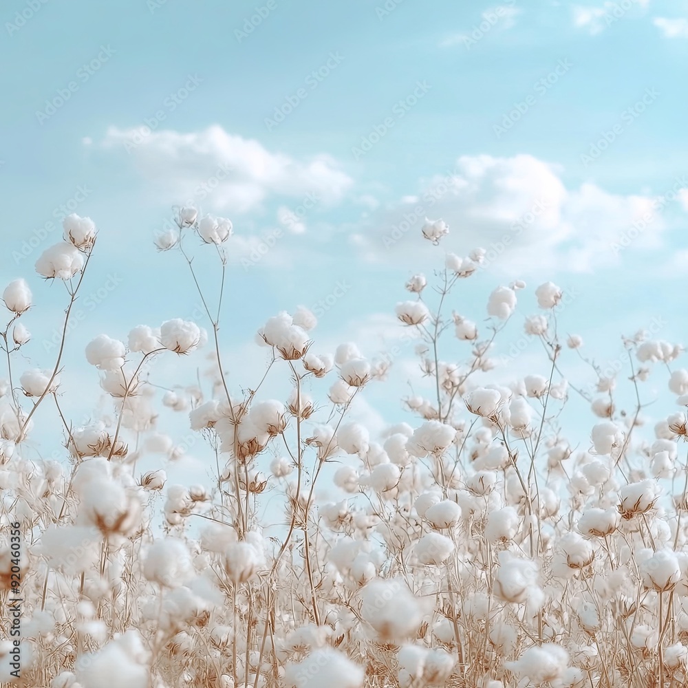 White Cotton in Field