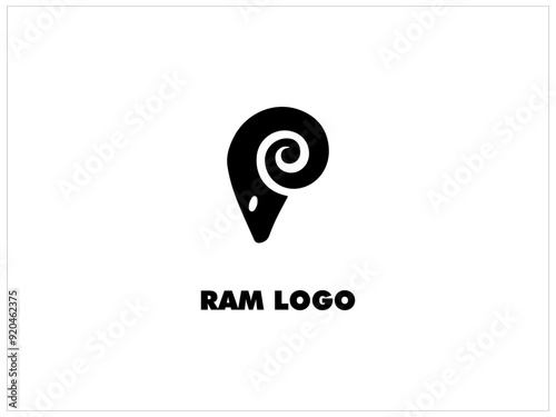 RAM LOGO design ,vector, illustration, icon and isolate template . photo