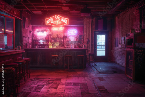 Retro club interior