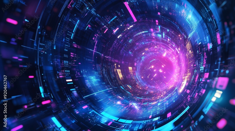 Blue and Purple high-tech background Blue and Purple high-tech background