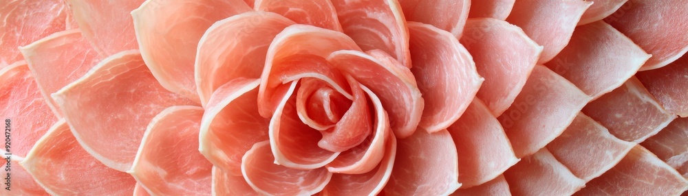 Deli Meats Flower Art: Geometric Patterns in Pastel Shades Deli Meats Flower Art: Geometric Patterns in Pastel Shades