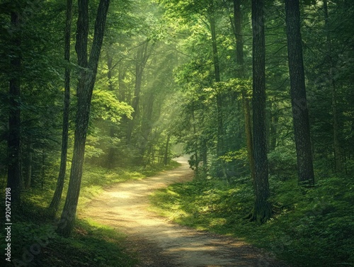 Sunlight Through the Trees