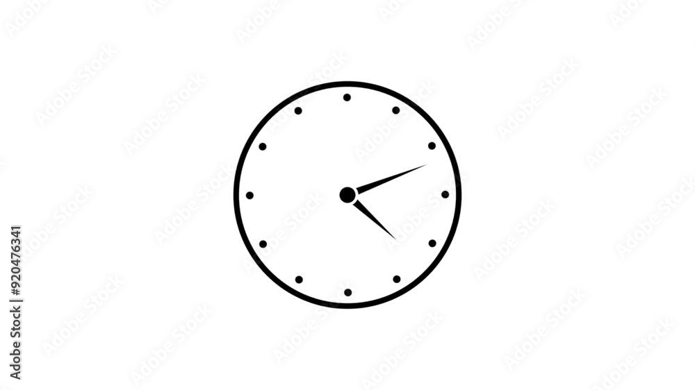 Analog clock spinning timer clock icon animation. Analog clock spinning timer clock icon animation.