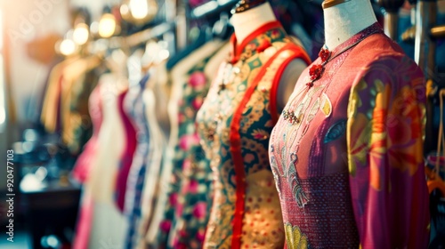 Women fashion dress design studio or atelier workshop for fashion house and custom tailor clothing talent small business.