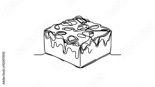 Brownie line art drawing