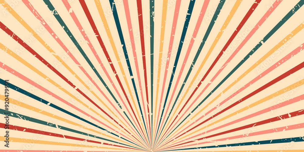 Ray background. Retro Banner. Flat style. Vector illustration. Ray background. Retro Banner. Flat style. Vector illustration.