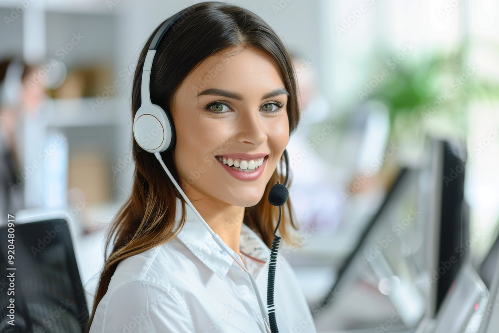 A team of call center agents actively assisting customers through phone calls in a busy call center setting, AI generated A team of call center agents actively assisting customers through phone calls in a busy call center setting, AI generated