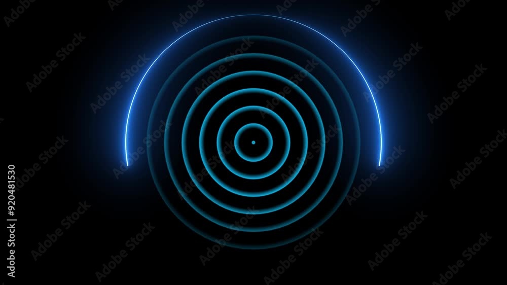 Radio Waves Signal Broadcast. radar HUD searching interface animated. Radio Waves Signal Broadcast. radar HUD searching interface animated.